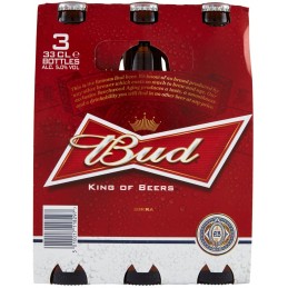 BIRRA BUD  BOTTIGLIA CL 33 X 3