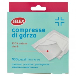 GARZE COMPRESSE 100 PZ SELEX